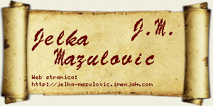 Jelka Mazulović vizit kartica